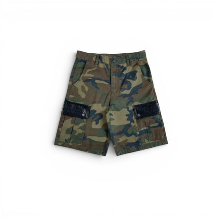VDLM CAMO LEATHER PATCH SHORTS